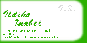 ildiko knabel business card